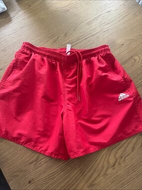 adidas Red Mesh-Lined bathing suit